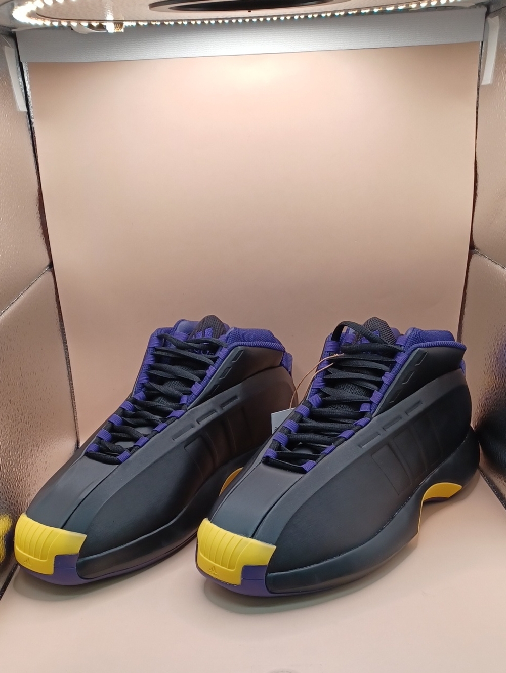 Adidas Crazy 1 Laker Basketball Shoea-Black/Purple/Gold Men Size 11 US FZ6208